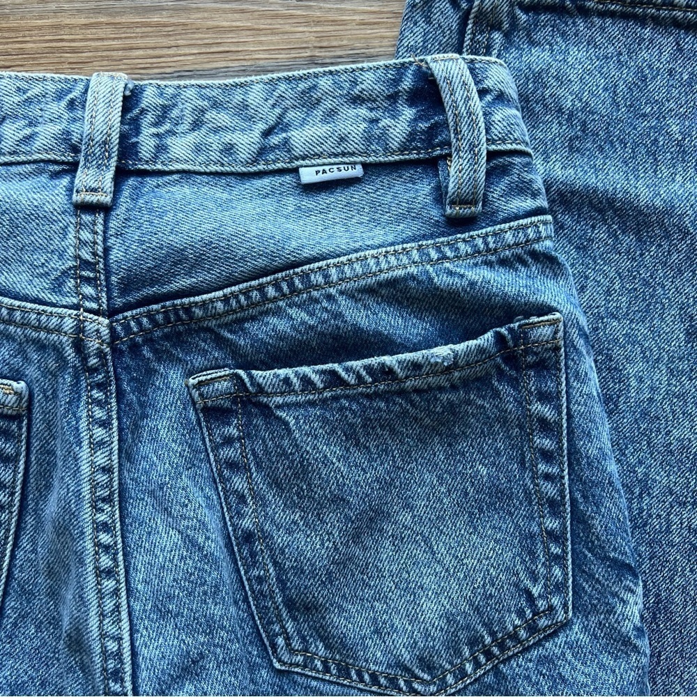 Pacsun Womens 90’s Boyfriend Denim Ripped Distressed Jeans Sz 24 Light Wash Blue - Picture 12 of 12